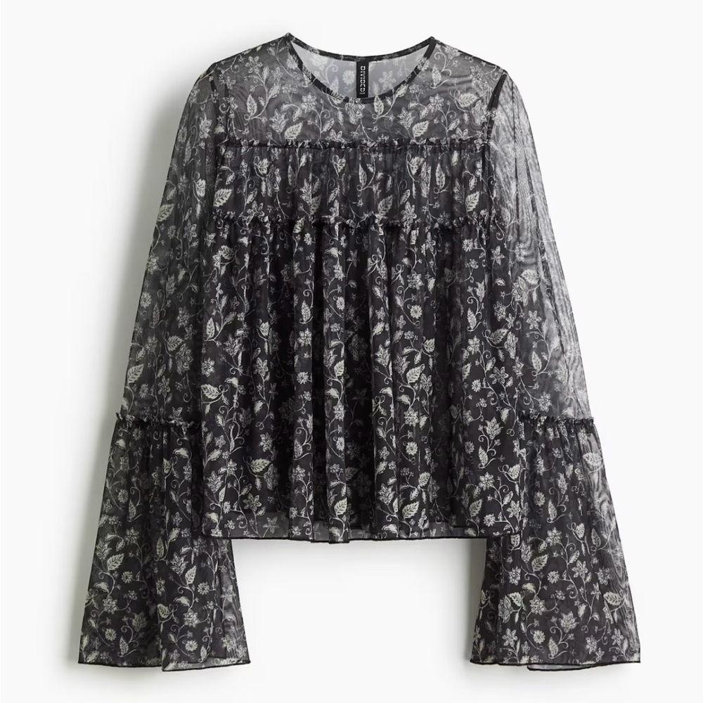 H&M | Layered Mesh Sheer Top